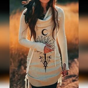 Women's Plus Size long sleeve mockneck long sweater